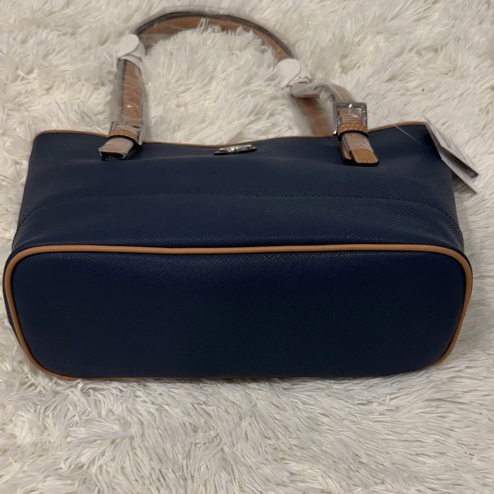 Saffiano Navy Blue Tote Bag